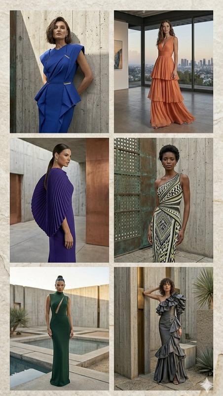 Product Marketing - Architectural High-Fashion Gown Collage
