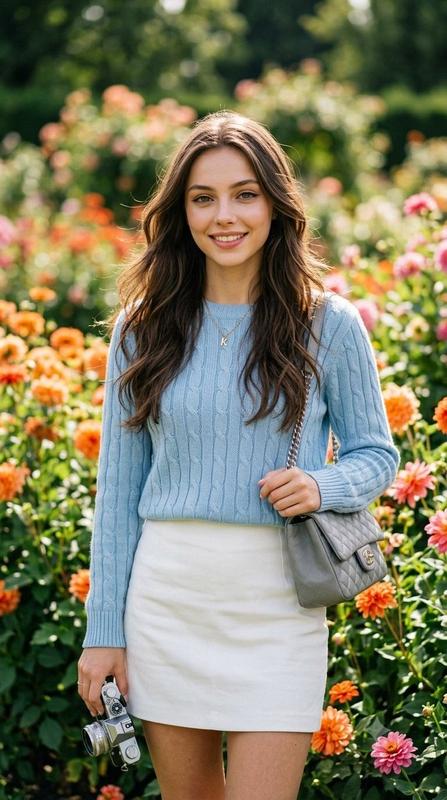 Social Media Post - Realistic Editorial Garden Portrait