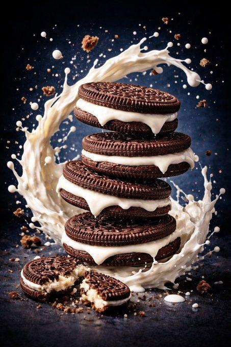 Product Marketing - Macro Luxury Biscuit Milk Splash