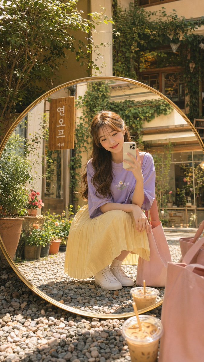 Kodak Portra 胶片风格镜面自拍