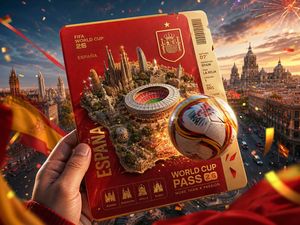 西班牙世界杯旅行通行证海报