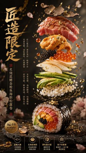 高端中式美食海报