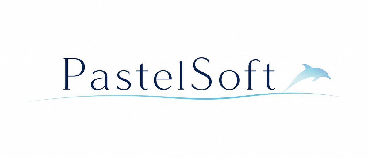 PastelSoft Dolphin 字标 Logo