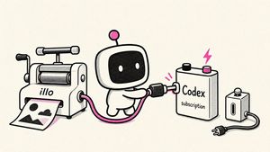 使用 Codex 为 Illo 供电的复古机器人