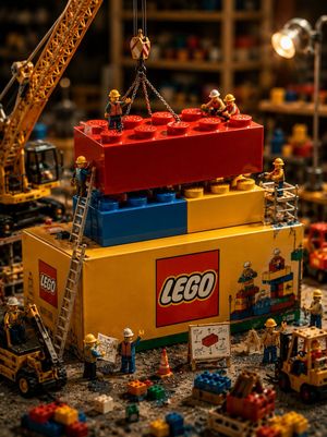 微缩 LEGO 建筑场景