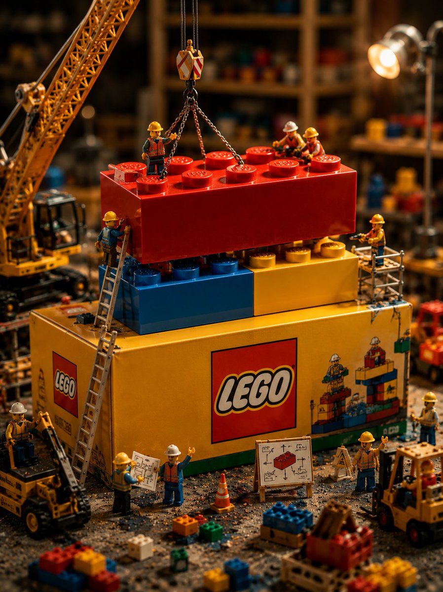 微缩 LEGO 建筑场景
