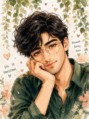 水彩动漫男性肖像