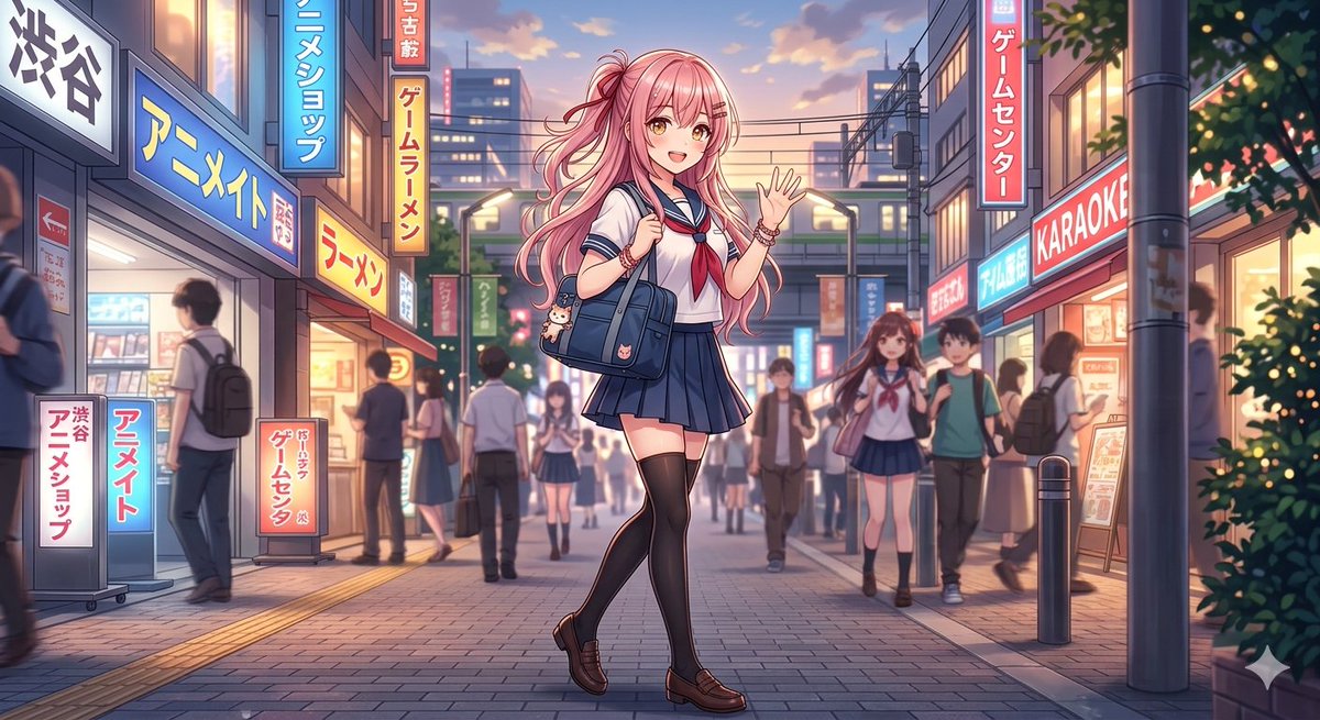 日系动漫少女插画