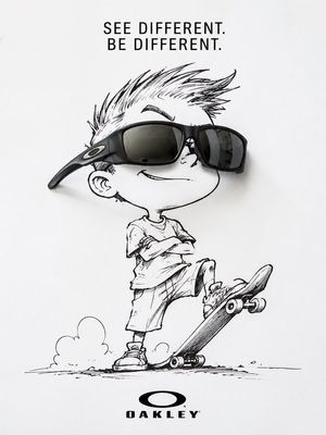 Oakley 滑板风格太阳镜广告