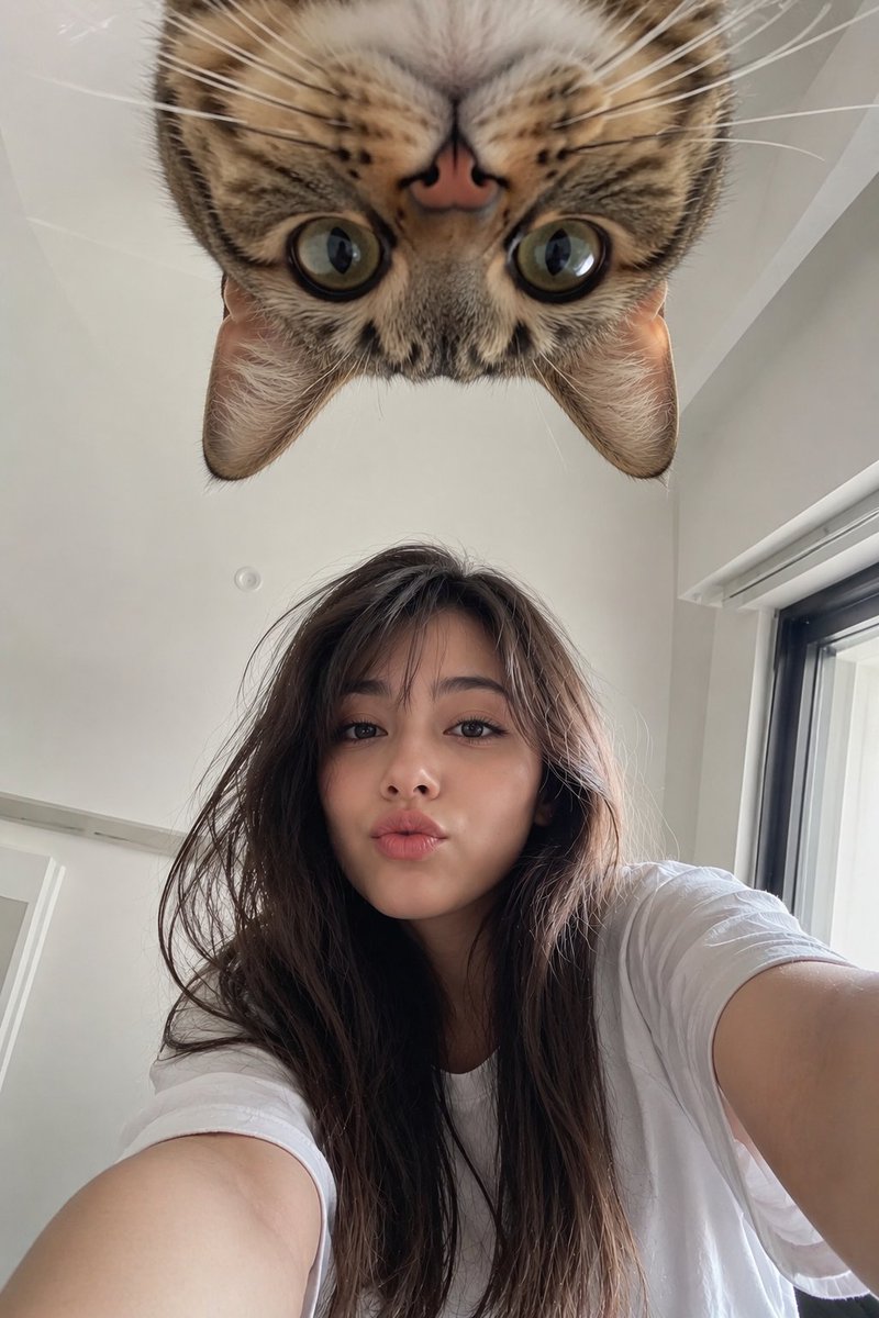 带猫的身份参考自拍