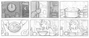 铅笔素描故事板草图