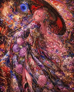华丽和服动漫少女