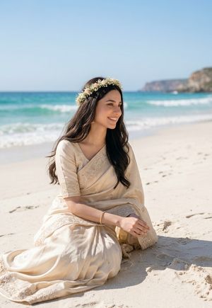 海滩上的南亚新娘