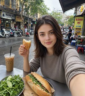越南街头美食自拍