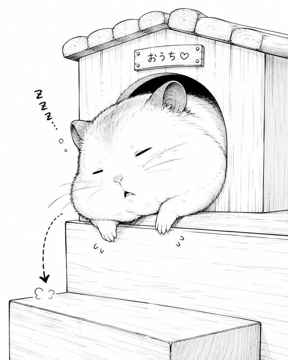 困倦的圆滚滚仓鼠漫画