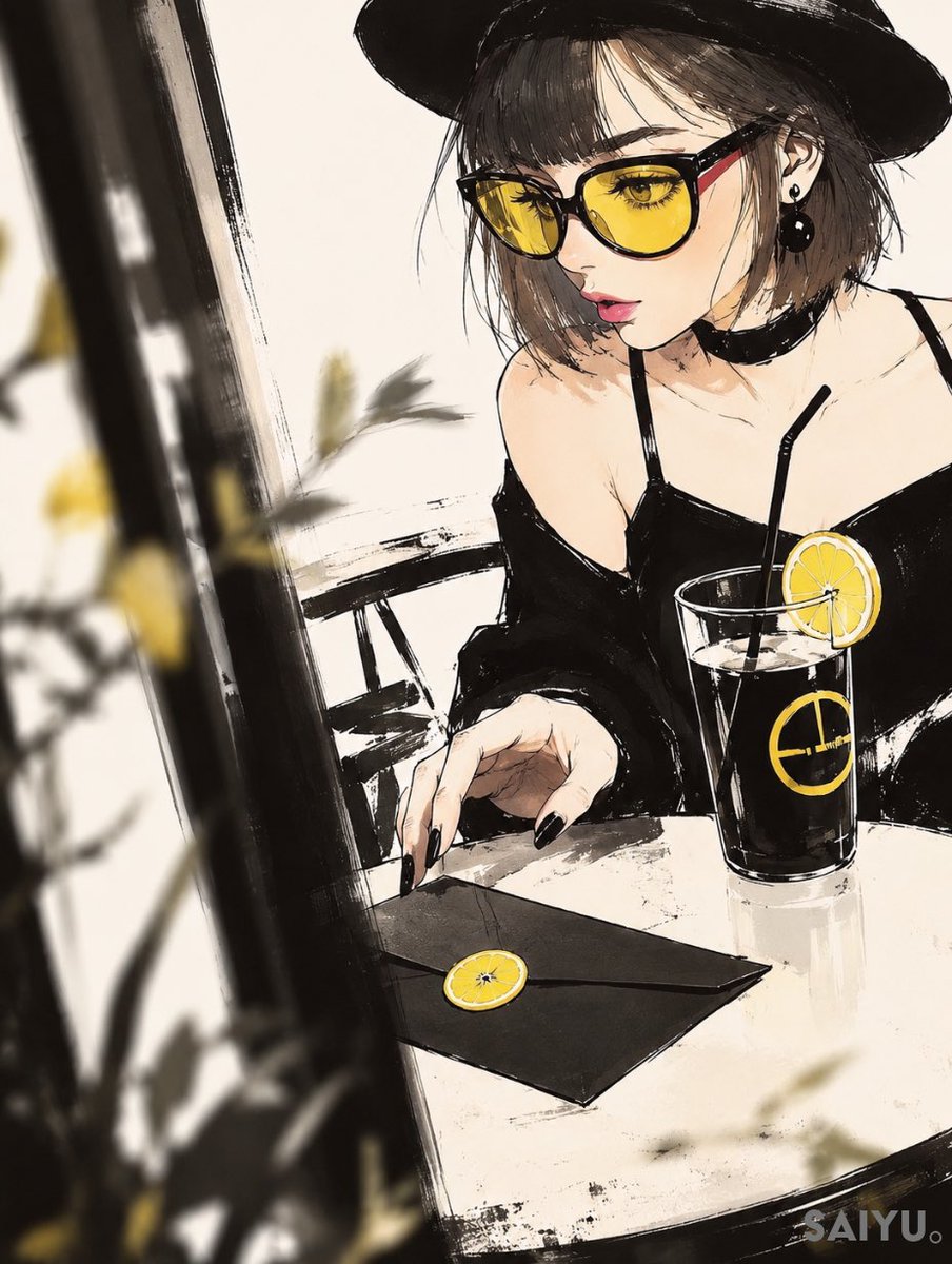 “未寄出的信”咖啡馆插画