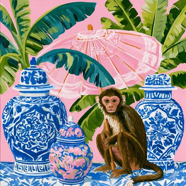 Monkey with Parasol