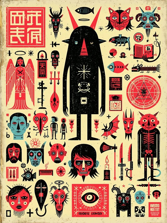 Vintage Occult Pictogram