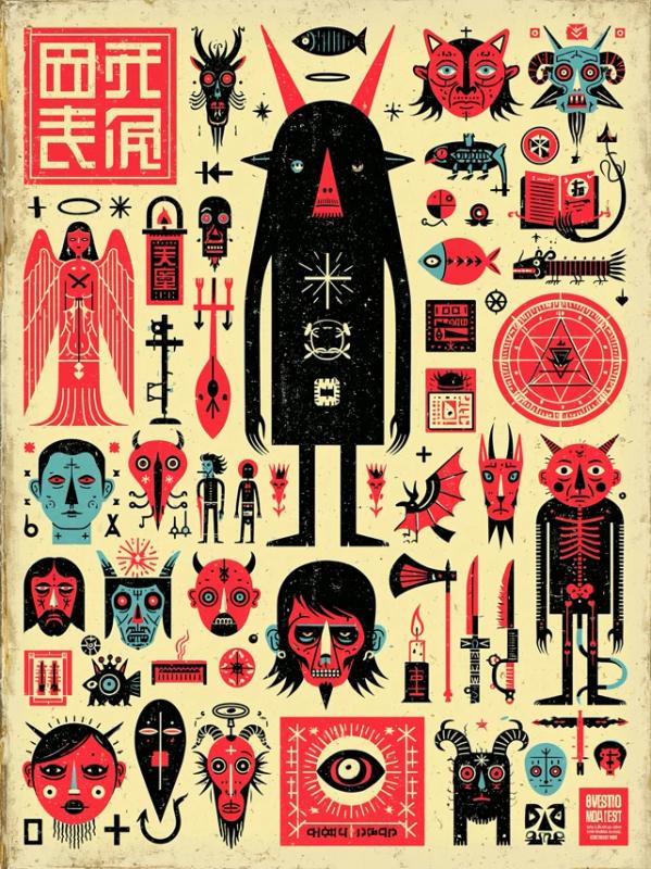 Vintage Occult Pictogram