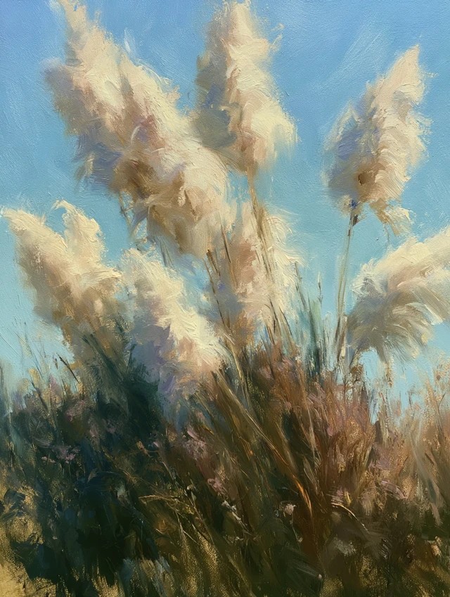 Wildflowers and Pampas Grass