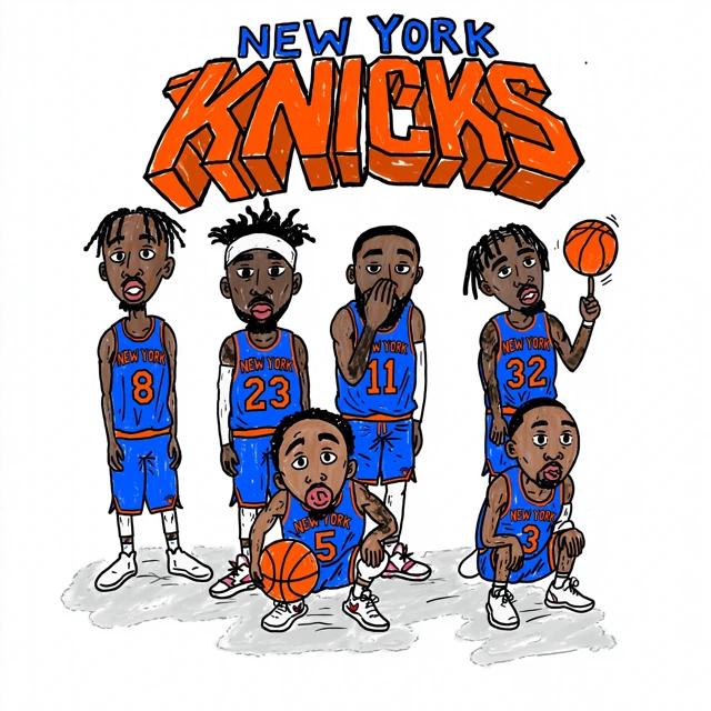 Basketball Players Illustration