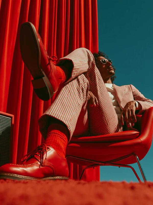 Fashionable Guy's Feet Close-Up