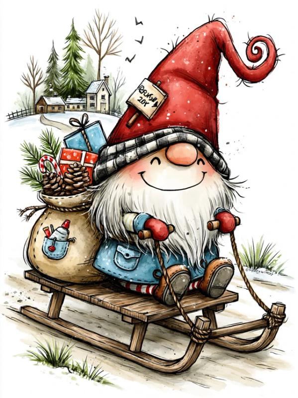 Country Christmas Gnome