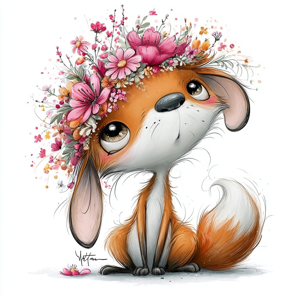 Adorable Fox Illustration