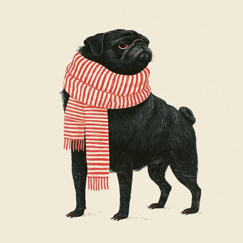 Black Pug Dog