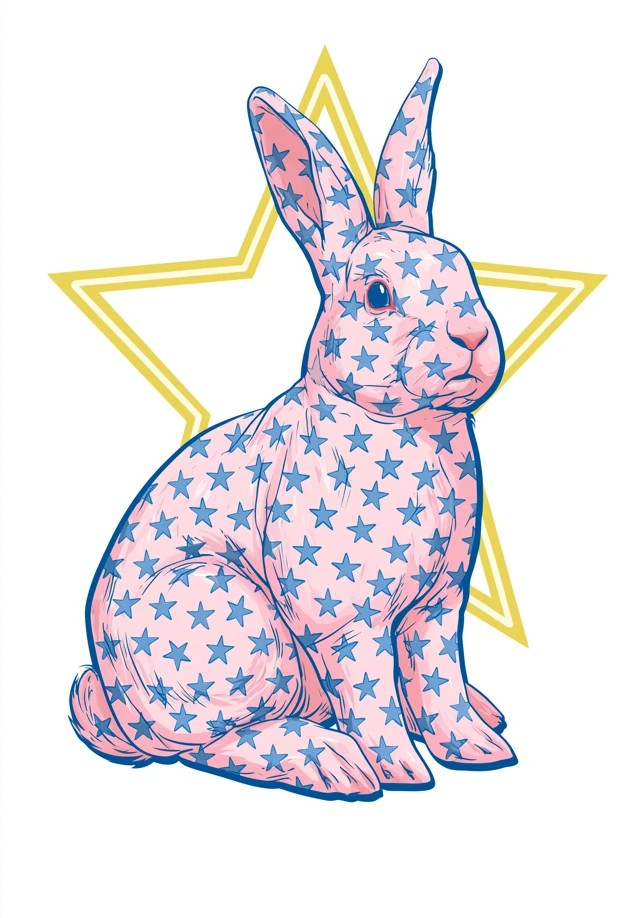 Pink Rabbit Mascot