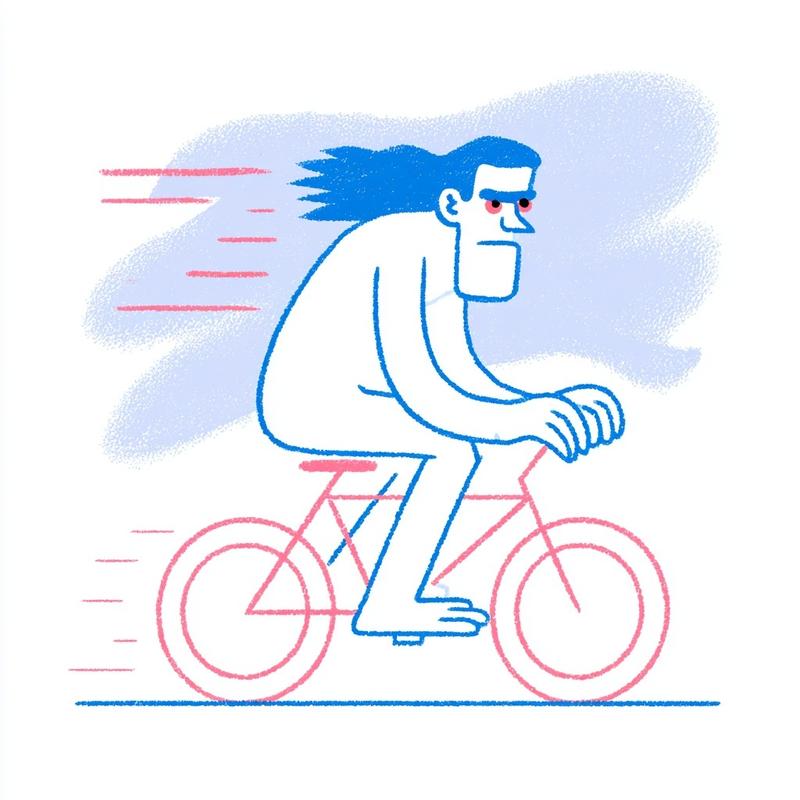 Monster on a Bike Illustration