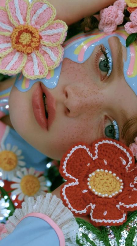 Dreamy Colorful Portrait of a Woman