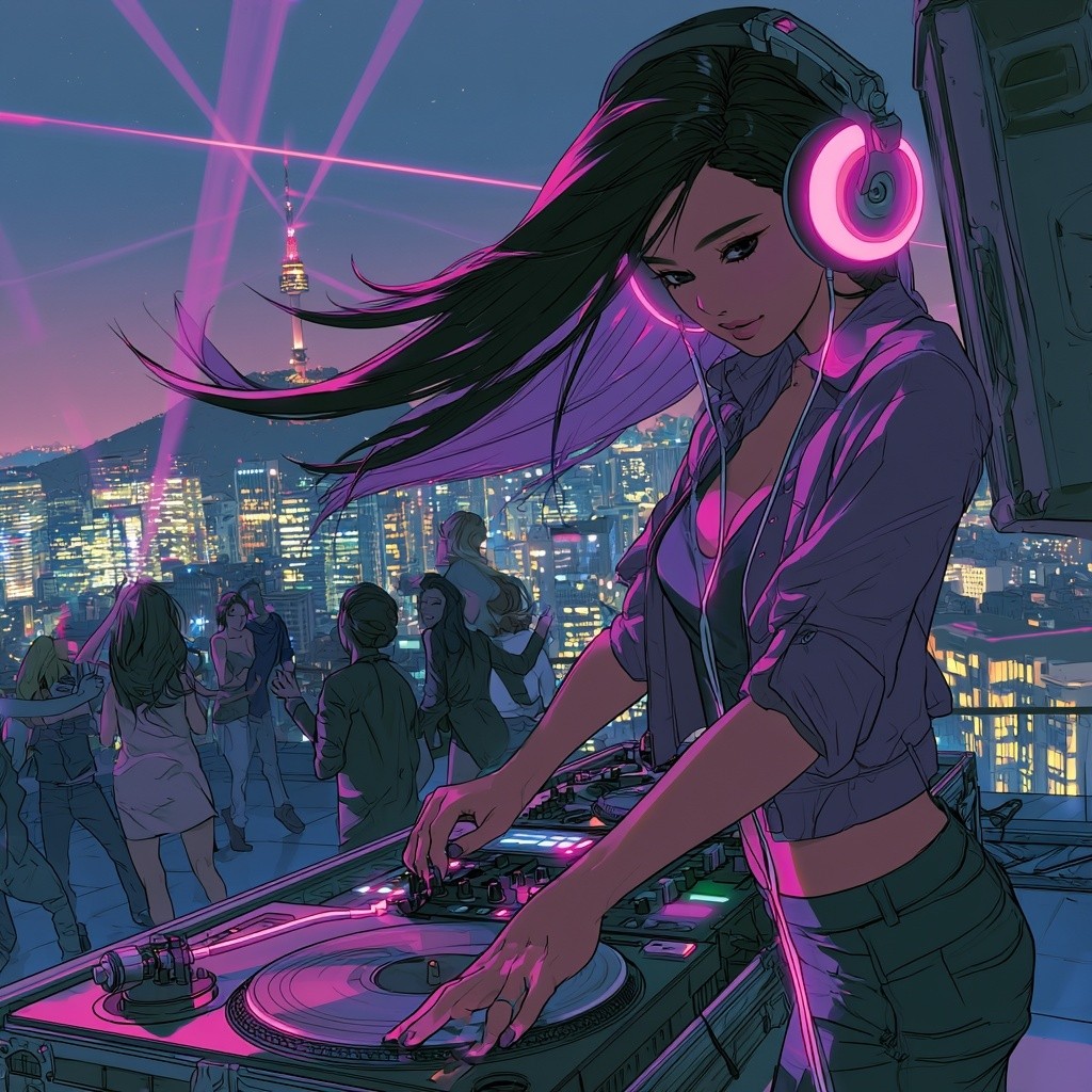 Beautiful Korean Female DJ