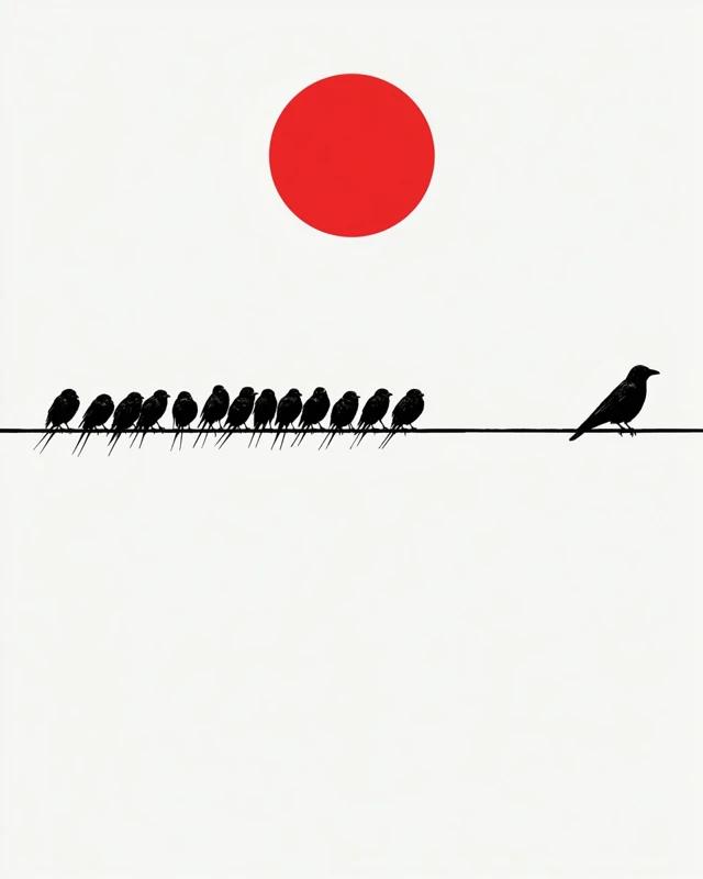 Minimalist Bird Illustration