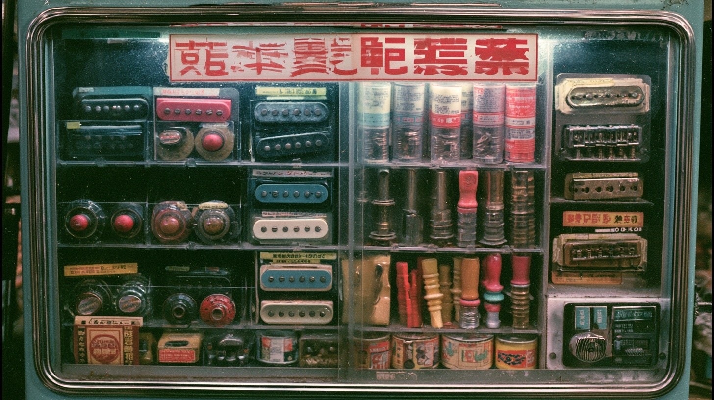Retro Guitar Parts Vending Machine