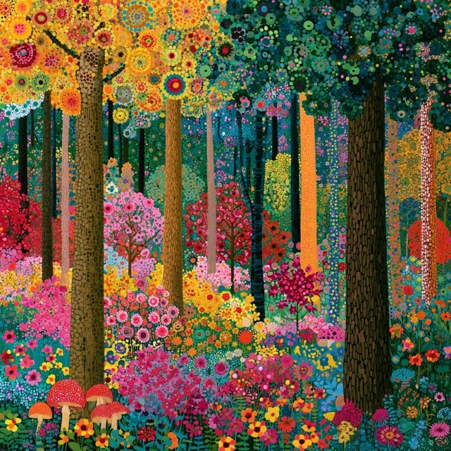 Bright Woodland Scene