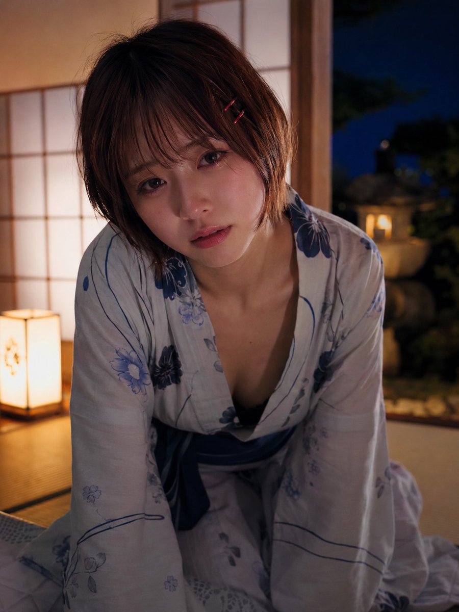 超写实日本女性日式旅馆肖像
