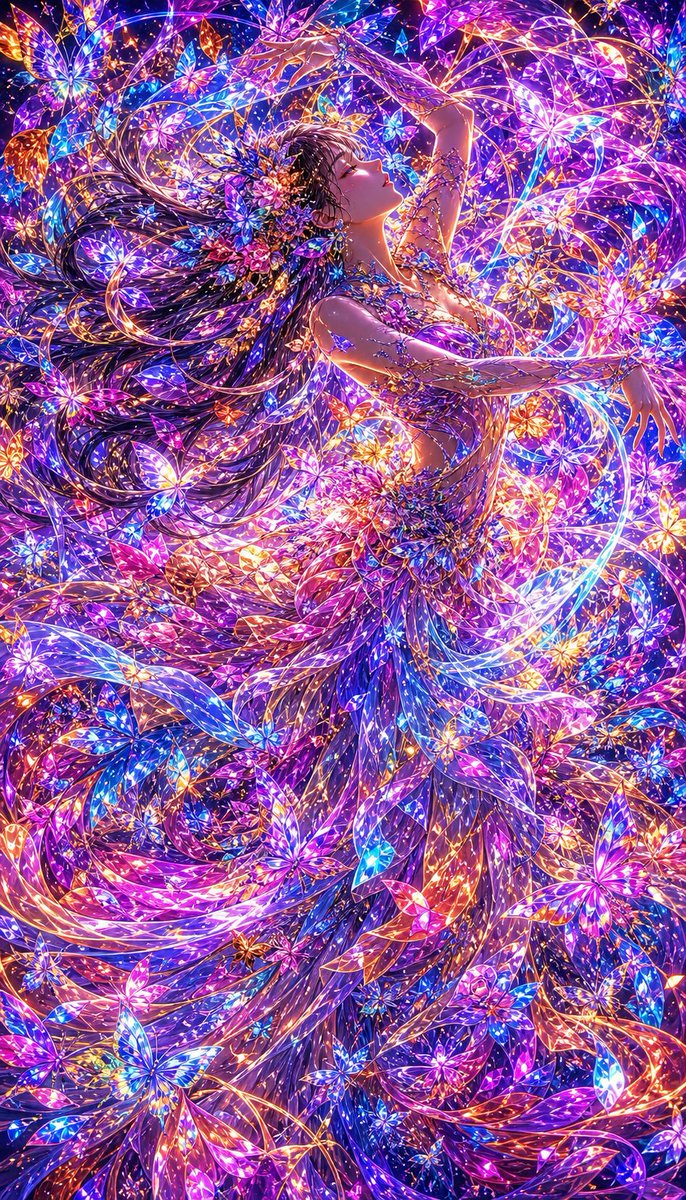 霓虹蝴蝶仙子舞者