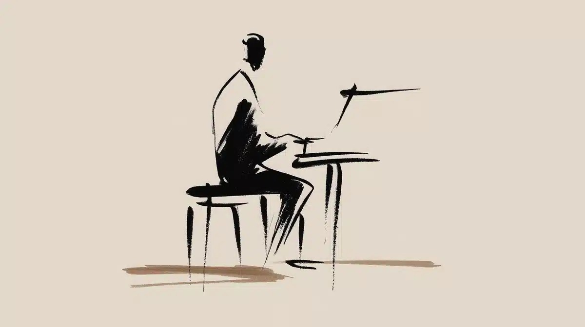 Silhouette Pianist in Paris