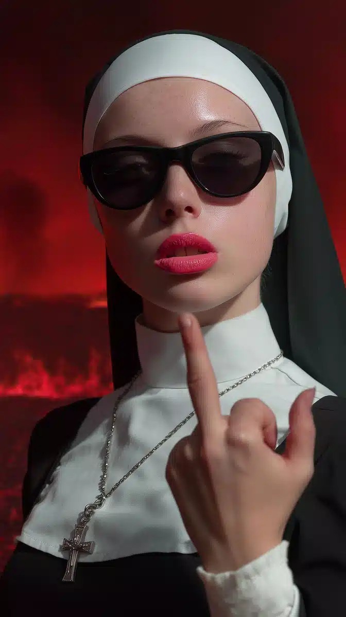 Deceitful Nun in Flames