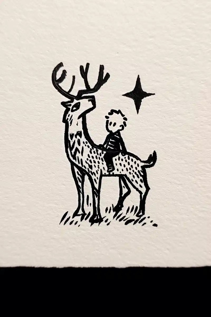 Vector Logo Boy on Deer