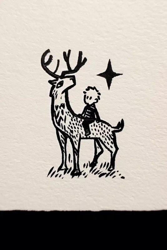 Vector Logo Boy on Deer