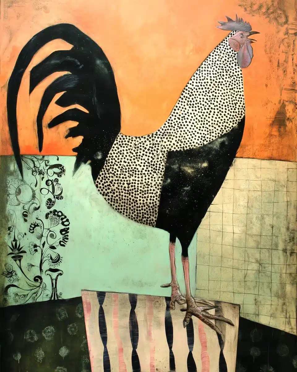 Detailed Ukrainian Rooster Art