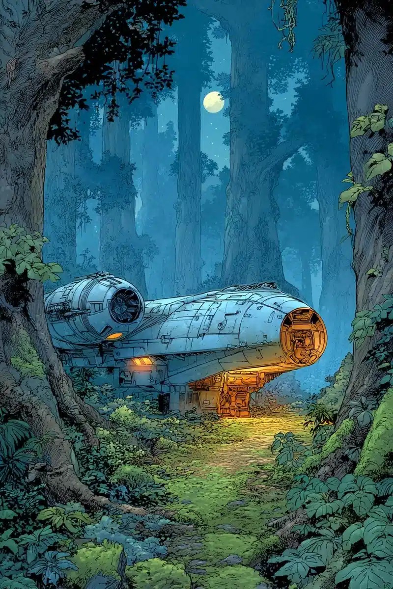 Comic Serenity in Forest
