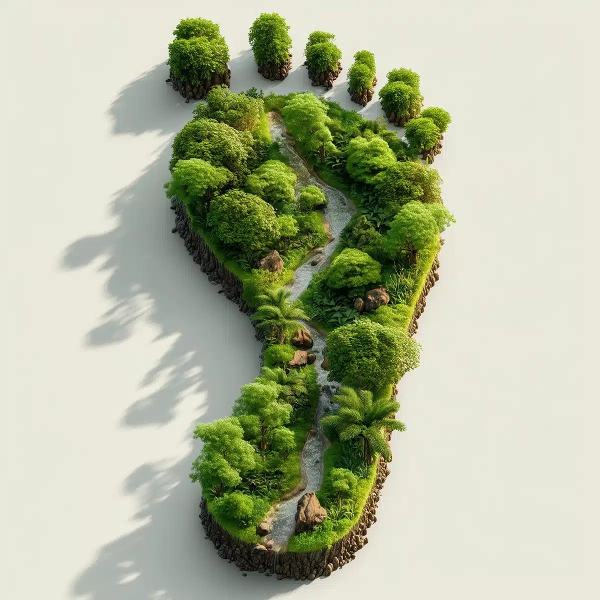 Tropical Jungle Footprint Illustration