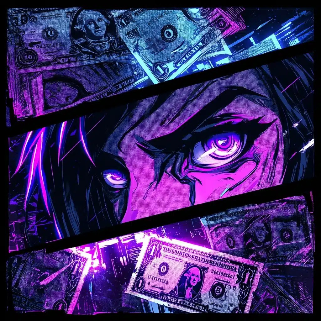 Neo-Pop Anime Dollar Bill