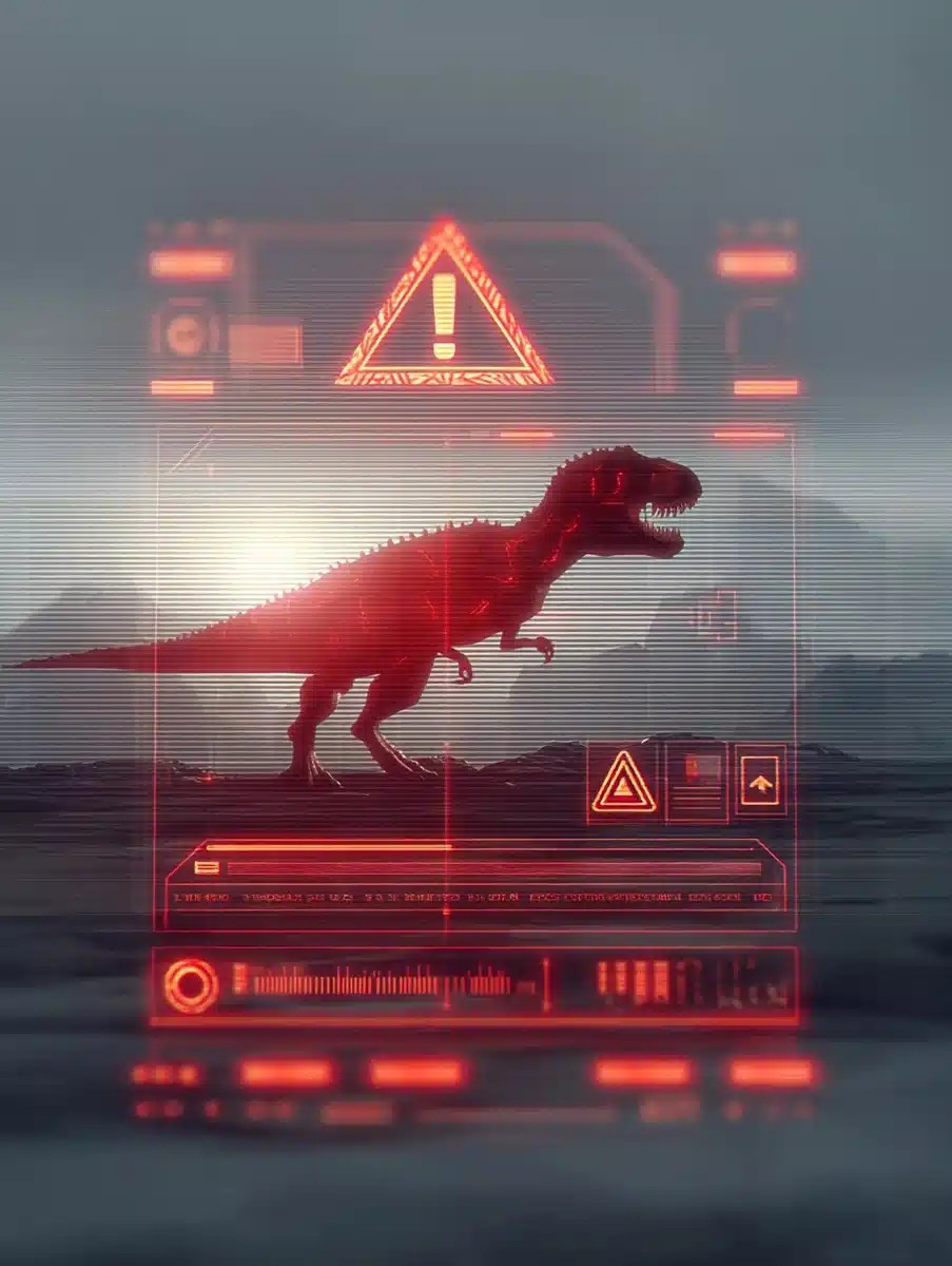 Sci-Fi HUD T-Rex Warning