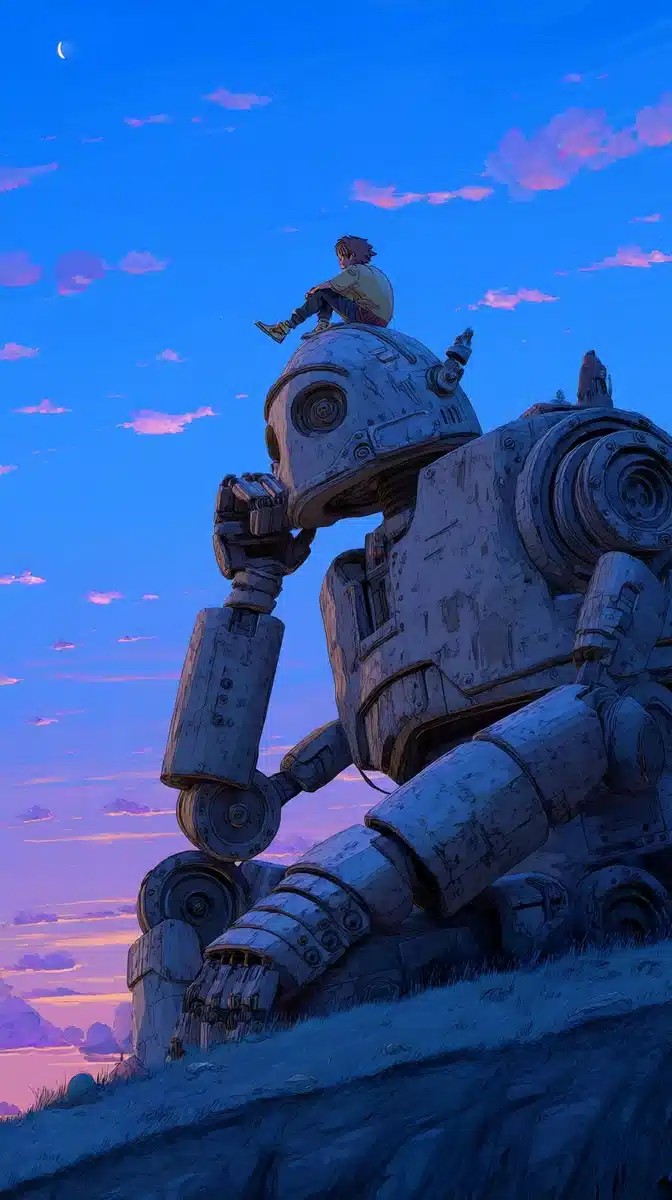 Robot Contemplation at Dusk