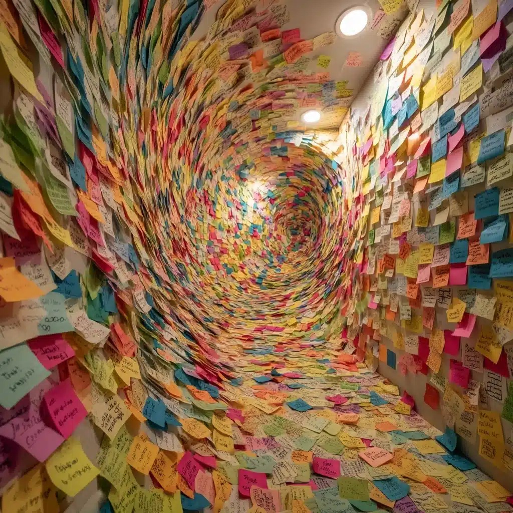 Colorful Sticky Note Tornado