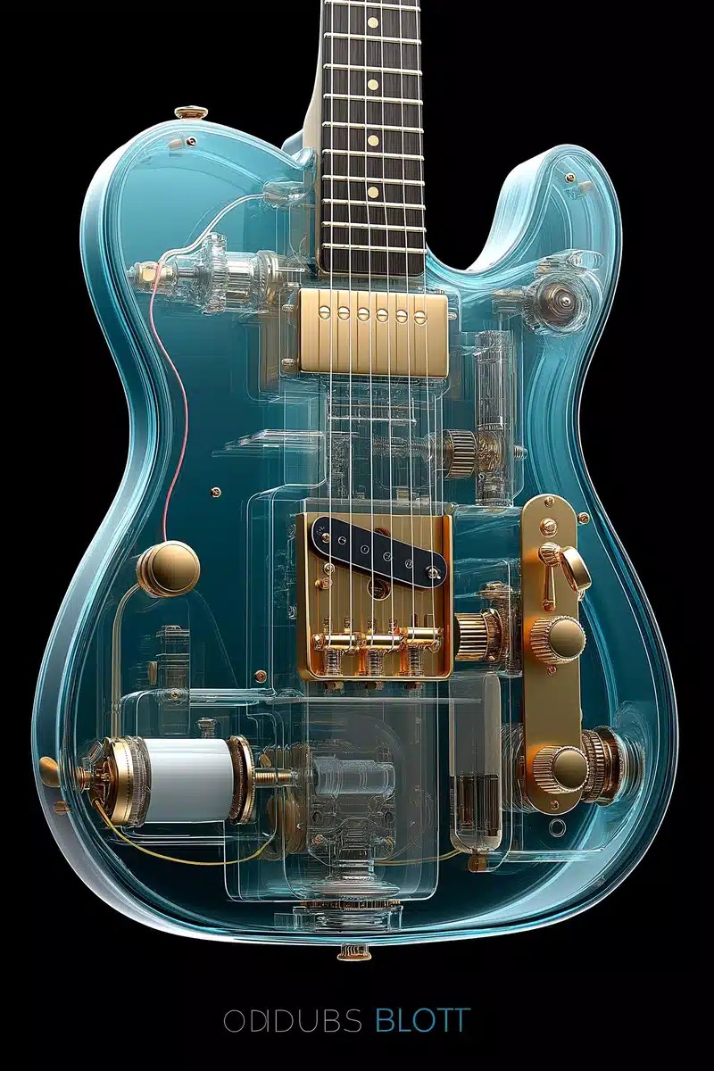 X-Ray Guitar Art Nouveau